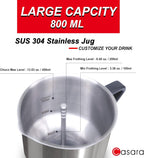 Casara 4-in-1 Electric Milk Steamer and Frother,27oz Stainless Steel Pitcher,Hot and Cold Foam Maker and Milk Warmer for Lattes,Cappuccinos,Macchiato