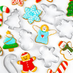 Christmas Cookie Cutter Set - 6 Pieces Christmas Cookie Cutter Shapes, Stainless Steel Cookie Cutters - Gingerbread Man, Snowflake, Christmas Tree, Angel, Snow Man,Candy Cane for Holiday