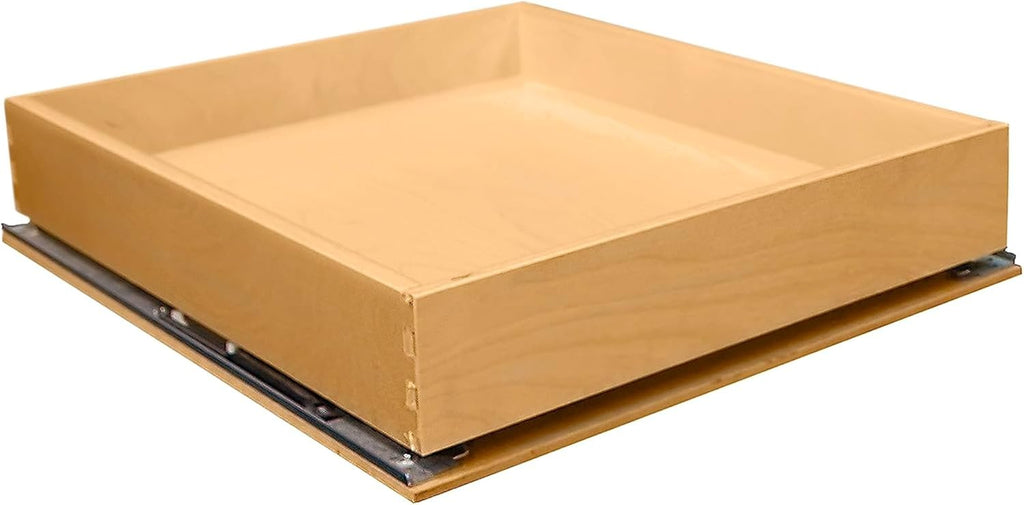 SlidingSusan Pull Out Drawer Organizer for Cabinets, Gliding Soft Close Shelves for Kitchen, Pantry, Bathroom, & Storage Organization, 9 Ply Baltic Birch, 14 Inch Wide x 18 Inch Deep