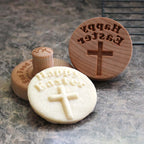 Wood Cookie Stamp, 2.5 Inch (Happy Easter CS-108)