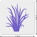 MAGJUCHE Grass Stencil 12 Inches, Reusable Grass Stencil for Painting DIY Crafts Decor