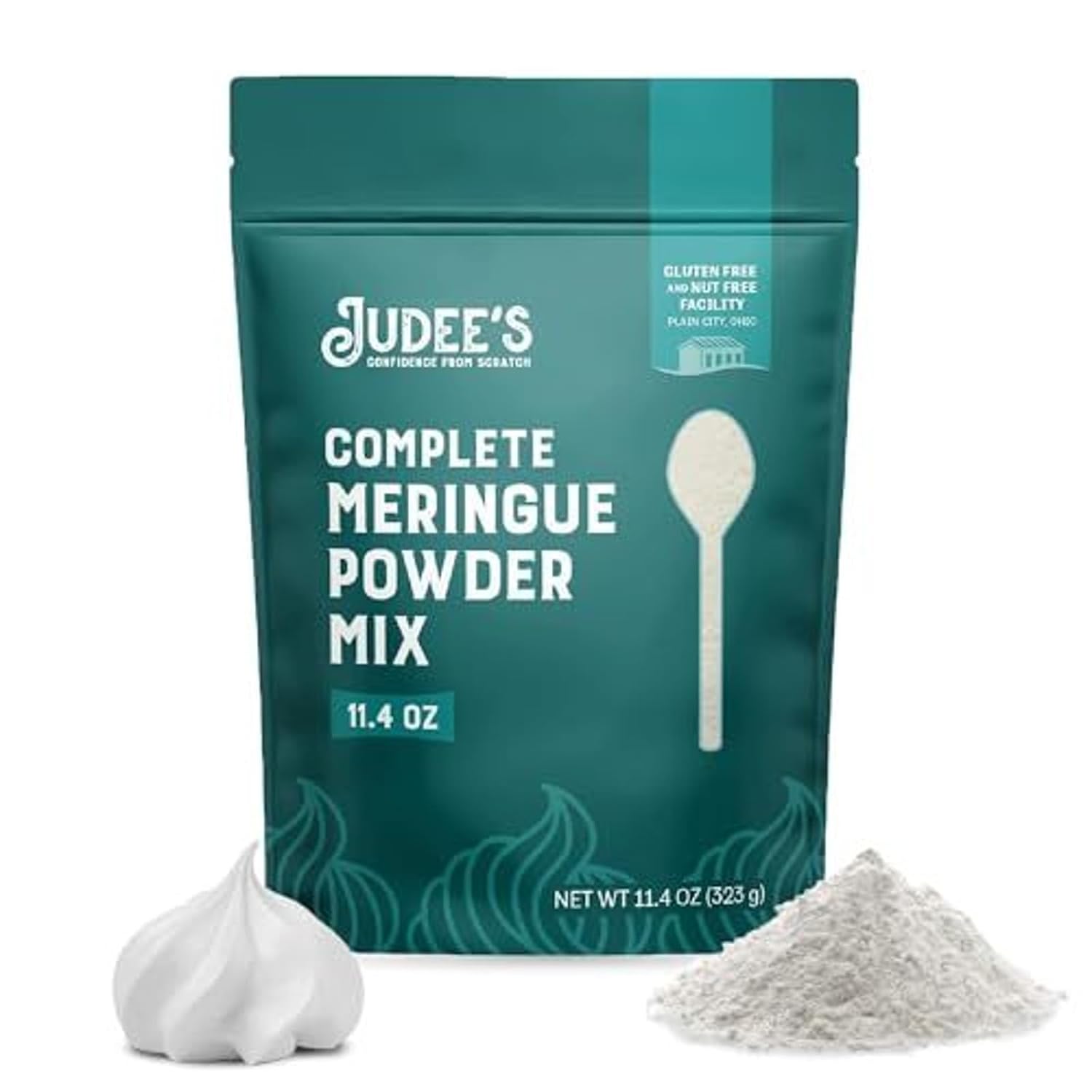 Judee's Gluten Free Complete Meringue Powder Mix - 11.4 Oz for Baking and Decorating - Gluten-Free, Nut-Free, No Preservatives - Make Meringue Cookies, Pies, Frosting, Royal Icing