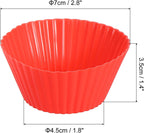 uxcell 36Pcs Silicone Cupcake Liners, Non-Stick Baking Cups, for Cooking Eggs, Baking Muffins and Make a Cake(Red)