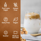 Syruvia Chocolate Chip Cookie Dough & S’mores Coffee Syrup - 25.4 fl oz Premium Coffee Flavoring Syrup. Kosher and Gluten-Free. Perfect for Drinks, Sodas, Shakes, Desserts, & More.