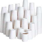 LITOPAK 500 Pack 4 oz Paper Cups, White Disposable Paper Coffee Cups for Party, Picnic, and Travel
