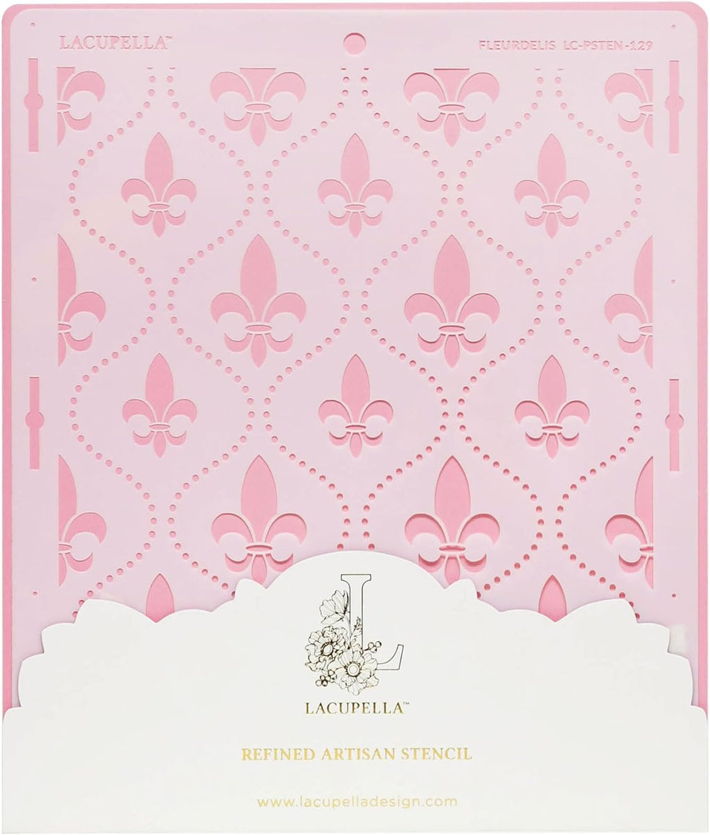 Royalty Lily Flower Large Cale Decorating Stencil (Fleurdelis)