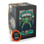Bones Coffee Company Frankenbones, Hazelnut Chocolate Flavored Coffee Pods, Low Acid Medium Roast Single-Serve Bones Cups, Compatible with 1.0 & 2.0 K-Cups Brewers Coffee Maker, 12 Count