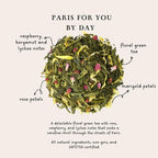 Palais des Thés - Paris For You By Day - Green Tea, Rose & Raspberry - 3.5oz Loose Leaf Metal Gift Tin, Serves 20-25 Cups