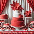 Confect Red Fondant | Vibrant Edible Cake Fondant for Christmas & Special Occasions | Easy to Roll, Smooth Texture | Ideal for Cake Decorating & Cupcakes | Vegan & Gluten-Free – 8.8 Oz