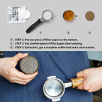 watchget 53mm Espresso Paper Filters - 1000 Pcs Unbleached Coffee Filter Papers for Espresso Machine, Puck Screen, Compatible with 54mm Portafilter Baskets