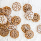 Nordic Ware Snowflake Cookie Stamps, 3-inch rounds, Silver