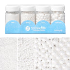 Sweets Indeed Sprinkles, White Sugar Pearl 4 Pack, 8.46 ounces, Edible Sprinkle Mix, Perfect for Cake Decorations, Baking, Ice Cream, Cookies, Cupcake Topper