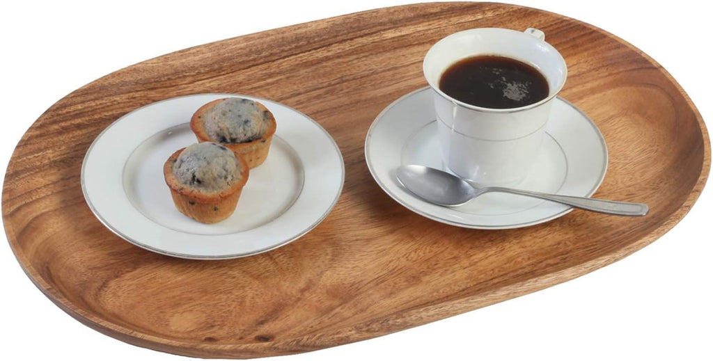 Woodard & Charles 15-Inch Acacia Oval Tray, Large - Pack of 16