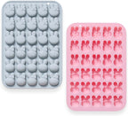 2 Pcs Easter Bunny Silicone Molds, 6 Shaped Rabbit 30 Cavities Candy Mould Wax Melt Tray for Baking Rabbit Chocolate Jello Resin Gummies Cupcake Decor