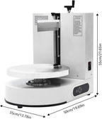 Automatic Cake Decorating Machine, Electronic Cream Coating Spreading Smooth Machine with Graduated Scraper 30-200RPM Rotating Speed,Cake Bread Spreader Machine for 4-12inch Cakes,White