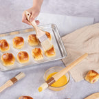 Restaurantware Pastry Tek 2 inch Wide Buttering Brush 1 Boar Bristle Pastry Brush - Hardwood Handle Built-In Hanging Hole Wood Basting Brush Sturdy Ferrule For Glazing And Basting