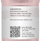 BAKELL Rose Gold Edible Glitter, 45 Grams | TINKER DUST Edible Glitter | KOSHER Certified | 100% Edible Glitter | Cakes, Cupcakes, Cake Pops, Drinks, Dessert Vegan Glitter & Dusts (45g Shaker, Rose Gold)