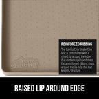 GORILLA GRIP Waterproof Silicone Under Sink Mat with Raised Lip for Kitchen and Bathroom, Cabinet Shelf Liner Stay in Place Mats Dishwasher Safe Drawer Liner, Organizer Tray, 19 x 34 in, Beige