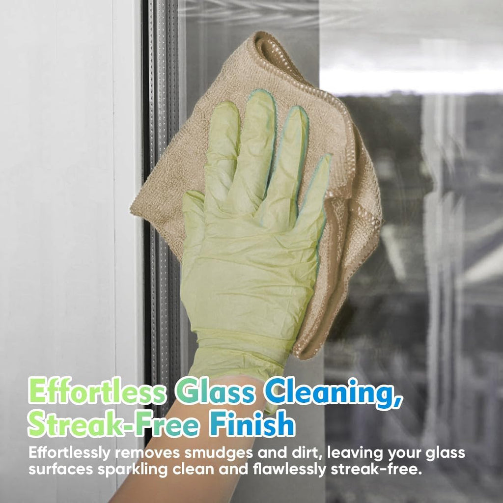 HOMEXCEL Brown Microfiber Cleaning Cloth 12 Pack, 12.5 x 12.5 inch Microfiber Towels for Cars, Ultra Absorbent Car Washing Cloth, Lint Free Streak Free Cleaning Rags for Car, Kitchen, and Window