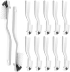 Yinkin 12 Pcs Kitchen Scrub Brush Bulk Sink Bathroom Edge Corner Cleaning Brush Right Angle Mini for Grout Household Dishwasher Tile Lines Window Track Deep Cleaning with Stiff Bristles