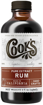 Cook's, Pure Rum Extract, For Baking, Ice Cream, Candies, Cakes, 8 oz