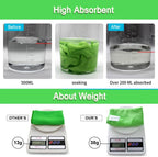 Microfiber Cleaning Cloth for Kitchen Housekeeping Dish Electronics Dust Rags Thick Lint Free Car Wash DryingTowel (12"x12") Green-6 Pack