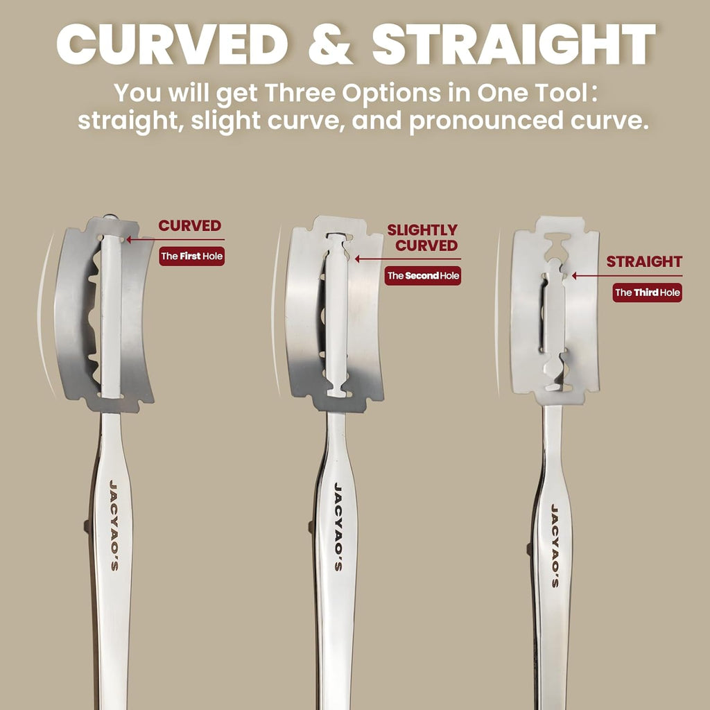 JACYAO'S Bread Lame, Sourdough Scoring Tool Made From 304 Stainless Steel, Professional Bread Scoring Tool with 10 Razor Blades and Metal Storage Box