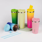 BJPKPK 34oz Stainless Steel Insulated Tumbler With lid And Straw Travel Coffee Thermal Tumblers Cup For Women And Men,Navy Blue