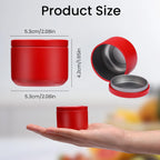YASUOA 6 Pack Tea Jars Iron Jar Can for Loose Leaf Tinplate Storage Containers with Lids Mini Portable Box Candle Making Sealed Tins for Coffee Bean Sugar Candy Chocolate Spices Red