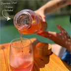 mayu Portable Container Water Bottle With Bamboo Lid - Eco Friendly & BPA Free Borosilicate Glass Infuser Bottle - Leak Free Design - For Storage, Everyday Use And Non-Toxic Hydration - 51oz 1.5L