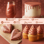 Bulk (20g) Rose Gold Luster Dust Edible Glitter for Cocktails | Premium Edible Rose Gold Luster Dust for Cake Decorations - Pink Edible Glitter for Drinks Cupcakes Cookies Cakes Food Paint