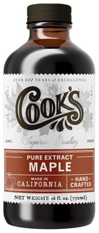 Cook's, Pure Maple Extract, All Natural Premium Maple Sap from Vermont's Finest Maple Trees, 16 oz