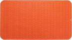 Silicone Dish Drying Mat for Multiple Usage,Easy clean,Eco-friendly,Heat-resistant Silicone Mat for Kitchen Counter or Sink,Refrigerator or Drawer Liner Orange 4XL 32 inches x 18 inches