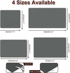 Dish Drying Mat for Kitchen, 15.7’’ X 17.7’’ Coffee Bar Mats for Countertop Fit Under Coffee Maker, Hide Stain Rubber Backed Espresso Machine Absorbent Drying Pad, Gray