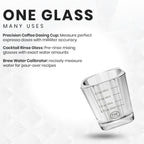 Rattleware 3 Oz Graduated Shot Glass Heavyweight Break-Resistant Glass with White Etched Measurements Oz ML tsp tbsp Durable Espresso Cocktail Measuring Glass for Bar Cart Home Bar Cafe Use
