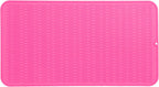 Silicone Dish Drying Mat for Multiple Usage,Easy clean,Eco-friendly,Heat-resistant Silicone Mat for Kitchen Counter or Sink,Refrigerator or Drawer Liner Rose 4XL 32 inches x 18 inches