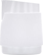 Normcore Handleless Milk Pitcher with Sharp Spout, 18/8 Stainless Steel Milk Frothing Jug, Coffee Latte Frothing Pitcher, Non-stick coating White, 20.3 oz (600 ml)