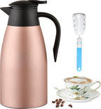 70 oz Thermal Coffee Carafe, Updated Insulated Stainless Steel Coffee Carafes for Keeping Hot Coffee & Water Hot Beverage-12Hours, Double Walled Vacuum Coffee Carafe(Pink)