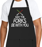 Personalized Chef Apron for Men, Custom Embroidered Design, Professional Kitchen Cooking BBQ Grilling for Dad, Decorated in USA