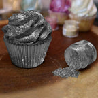 BAKELL Black Shimmer Edible Glitter, 45 Grams | TINKER DUST Edible Glitter | KOSHER Certified | 100% Edible Glitter | Cakes, Cupcakes, Cake Pops, Drinks, Dessert Vegan Glitter & Dusts (45g Shaker, Black Shimmer)