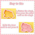 8pc 3D Cute Cat Cookie Stamps, Cupcake Pancake Apple Pie Pastry Biscuit Molds, Fruit & Sandwich Cutter Set for Cat Party Decorations