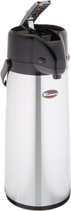 Winco Glass Lined Airpot, 2.5-Liter, Lever Top