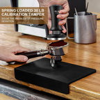 51mm Espresso Accessories Kit, Spring Loaded Calibrated Tamper, WDT Tool and Dosing Funnel, Espresso puck screen Set Fits Espresso Coffee Machines and 51mm Portafilters