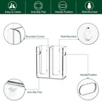 Disposable Coffee Cup Dispenser with Handles, Countertop or Wall Mount Hot/Cold Drink Cup and Lid Holder - Bathroom/Kitchen/Office Acrylic Cup Lid Storage Organizer (2 Compartments, Clear)