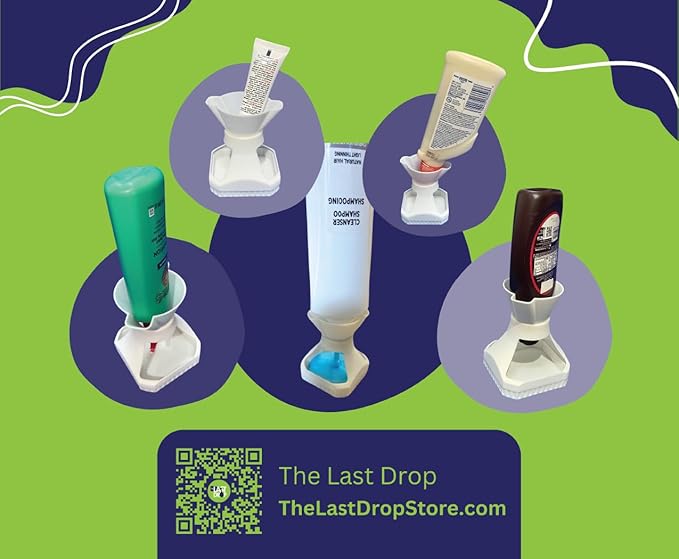 The Last Drop® an Upside Down Universal 3-Piece Inverted Bottle Holder Drainer Dryer Emptying Kit New Household Kitchen Gadget