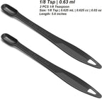 2 Pcs 1/8 Teaspoon (0.63 mL | 1/8 Tsp | 0.63 cc | 1/64 oz) Stainless Steel Single Measuring Spoon, Long Handle Metal Measuring Spoon, Kitchen Gadgets for Cooking & Baking(Black)