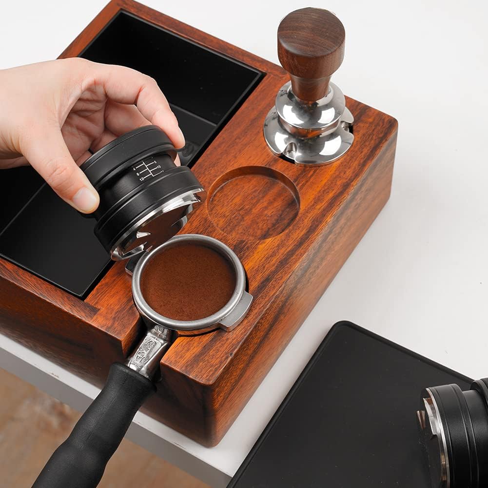 watchget 58.5MM Coffee Distributor, Gravity Adaptive Espresso Distributor Compatible with 58mm Portafilter Coffee Distribution Tool Professional Espresso Accessories