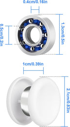 NiArt Fidget Spinner Toy DIY Bearing with Caps Set 22-Pack, MR137 0.5" Single-Sealed Chrome Steel Bearing Balls Replacement High Speed 13mmx7mmx4mm Epoxy Resin Casting Craft Skateboard Stress Reliever