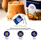 Herbs & Kettles Masala Chai Boba Kit | Assam Black Tea with Ginger, Cardamom, Cinnamon, Cloves & Black Pepper + Chewy Tapioca Pearls | DIY Bubble Tea Kit with Reusable Straws & Easy Instructions