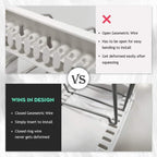 EVERIE Adjustable Bakeware Organizer Pot Lid Holder Rack for Pots, Cake Molds, Cutting Boards, Mats, Cookware, GS02SS, Pack of 2